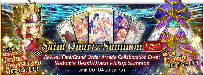 Revival: FGO Arcade Collab Sodom's Beast / Draco Pickup Summon